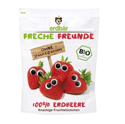 erdb?r Freche Freunde スナック 果実100% イチゴ 12g