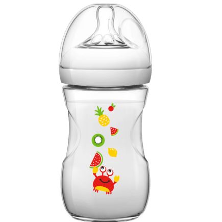 Avent 哺乳瓶 ナチュラル 2つ穴 0〜12か月 260ml カニ 1個