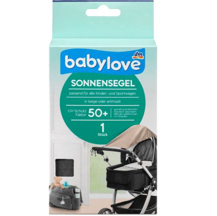 babylove ベビーカー用サンシェード チャコールグレー 1枚