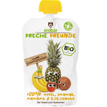 Freche スクイズ 100%リンゴ・バナナ・パイナップル・ココナッツ 1歳から 100g