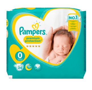 Pampers おむつ プレミアムプロテクション サイズ0(マイクロ 1.5〜2.5kg) 24枚