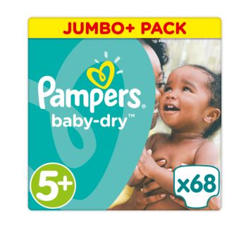 Pampers おむつ ドライ サイズ5+(ジュニアプラス 12〜17 kg) ジャンボ 68枚