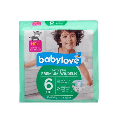 babylove おむつ プレミアム アクティブプラス サイズ 6(XXL 16〜30kg) 32枚