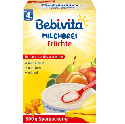 Bebivita 果物のミルク粥 4か月から 0.6kg