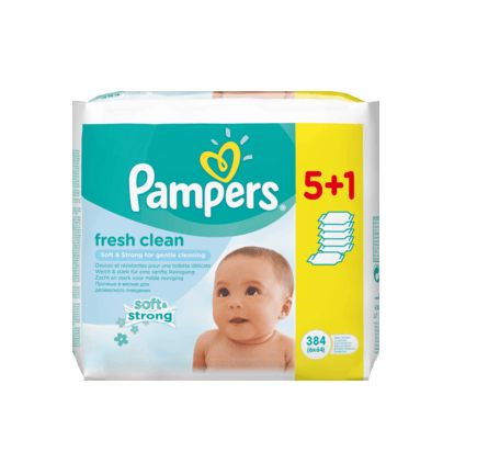 Pampers おしりふき フレッシュクリーン 64枚×6個(384枚)