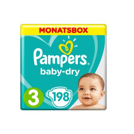 Pampers おむつ ベビードライ サイズ3(ミディ 6〜10kg) 1か月ボックス 198枚