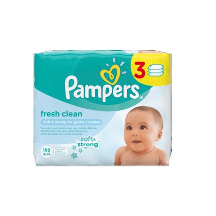 Pampers おしりふき フレッシュクリーン 64枚×3個(192枚)