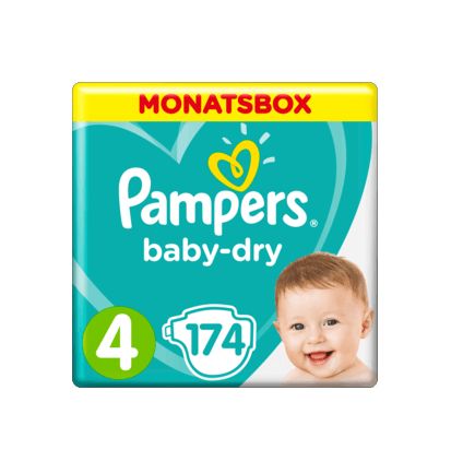 Pampers おむつ ベビードライ サイズ4(マキシィ 8〜16 kg) 1ヵ月ボックス 174枚