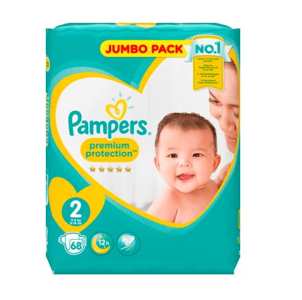 Pampers おむつ プロテクション 新生児用 サイズ2(ミニ 4〜8kg) ジャンボ 68枚