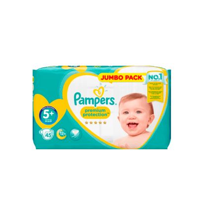 Pampers おむつ サイズ5+(ジュニアプラス  12〜17kg)ジャンボパック 45枚