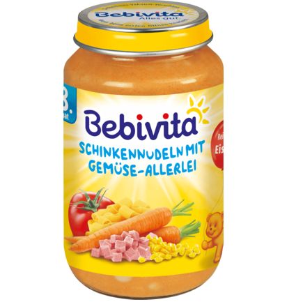 Bebivita メニュー ハムパスタ 野菜ミックス入り 8か月から 220g