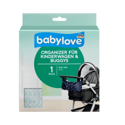 babylove ベビーカー&バギー用小物入れ ベージュ/ミント 1個