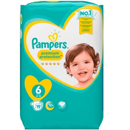 Pampers おむつ サイズ6(エクストララージ 13〜18kg)エコノミーパック 19枚