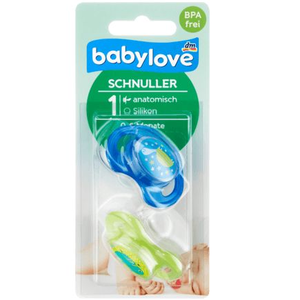 babylove おしゃぶり シリコン製 サイズ1 0〜6か月 亀/カメレオン 2個