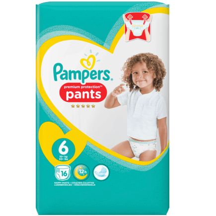 Pampers パンツ プレミアムプロテクションサイズ6(エクストララージ 15kg〜) 16枚