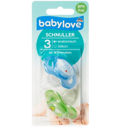 babylove おしゃぶり シリコン製 解剖学的形状 サイズ3 18か月から 2個