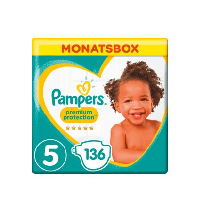 Pampers おむつ プレミアム サイズ5(ジュニア 11〜16kg)1か月ボックス 136枚