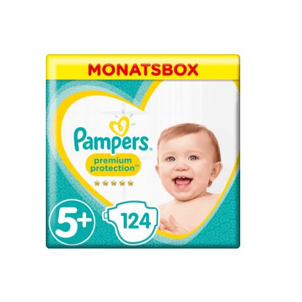 Pampers おむつ サイズ5+(ジュニアプラス 12〜17kg)1か月ボックス 124枚