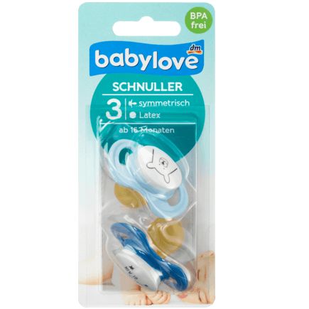 babylove おしゃぶり ラテックス製 左右対称 サイズ3 16か月から  2個