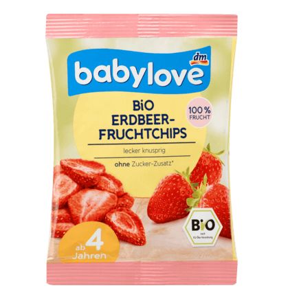 babylove スナック オーガニック イチゴフルーツチップ 4歳から 12g