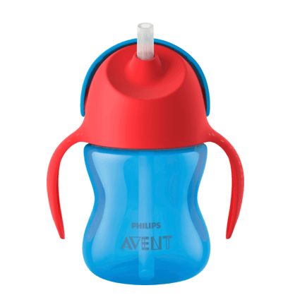 Philips AVENT ストローマグ 持ち手付き 200ml 9か月から 青 1個