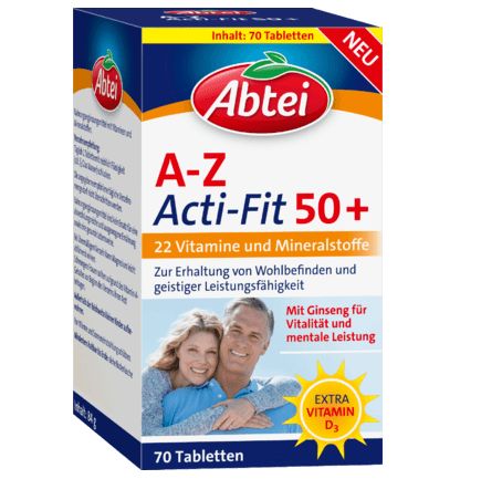 Abtei A-Z 50+ ビタミンとミネラル 錠剤 70錠