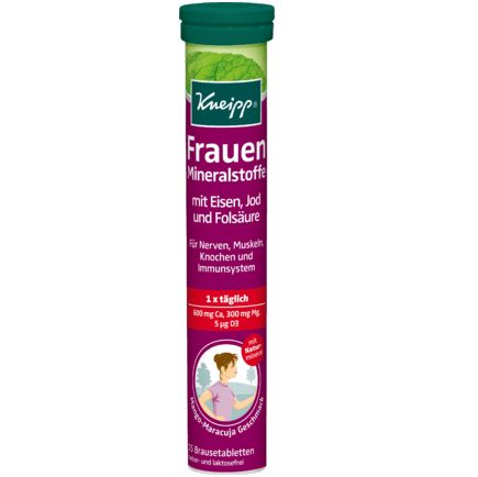 Kneipp 女性用 ミネラル 発砲錠 鉄、ヨウ素、葉酸入り 15錠