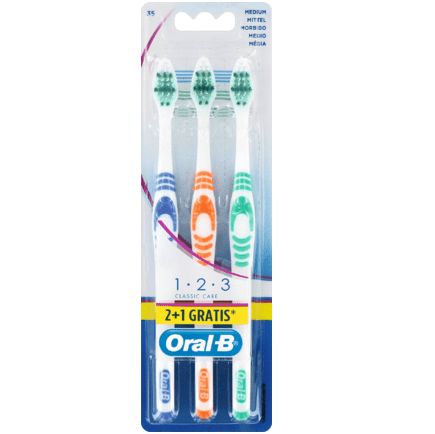 Oral-B 歯ブラシ 1-2-3 クラシックケア ミディアム 2本