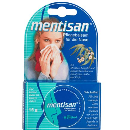 Mentisan 鼻用ケアバーム メンソール入り 15g