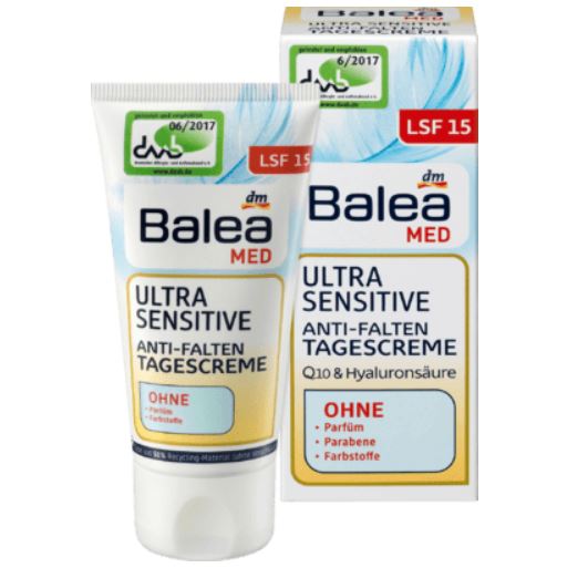 Balea MED バレア ウルトラセンシティブSPF15アンチリンクルデイクリーム50ml