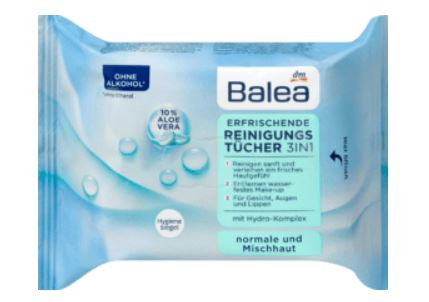 Balea バレア 3in1のさわやかワイプ25枚