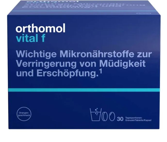 orthomol immun オーソモル イミューン サプリメント Orthomol Vital f f?r Frauen オーソモル バイタル f フォーウィメン オレンジ味 -顆粒/錠剤/カプセル 30個入り