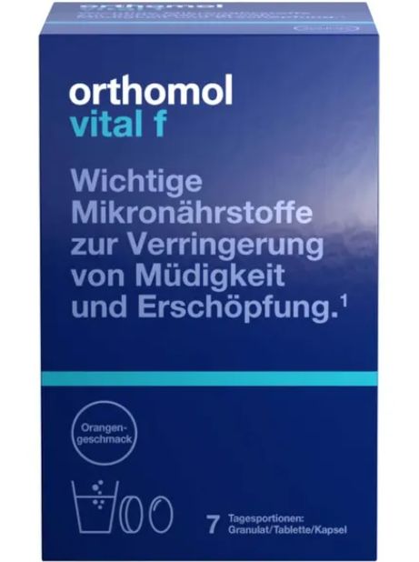 orthomol immun オーソモル イミューン サプリメント Orthomol Vital f f?r Frauen オーソモル バイタル f フォーウィメン オレンジ味 -顆粒/錠剤/カプセル 7個入り