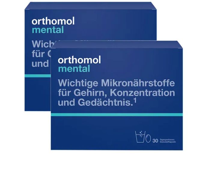 orthomol immun オーソモル イミューン サプリメント Orthomol Mental オーソモル メンタル -顆粒/カプセル 30個入り×2