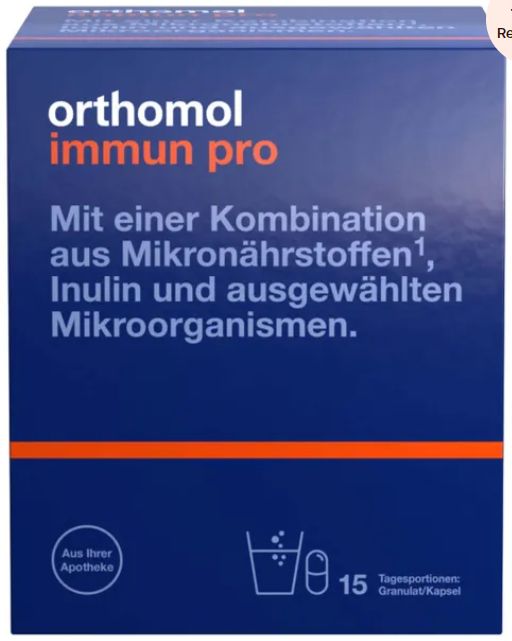 orthomol immun オーソモル イミューン サプリメント Orthomol Immun pro オーソモル イミューン プロ -顆粒/カプセル 15個入り