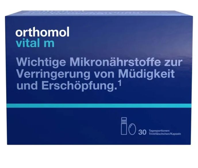 orthomol immun オーソモル イミューン サプリメント Orthomol Vital m f?r M?nner オーソモル バイタル m フォーメン オレンジ味 -ドリンクアンプル/カプセル 30個入り