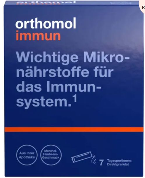 orthomol immun オーソモル イミューン サプリメント Orthomol Immun オーソモル イミューン  メントール-ラズベリー味 -直接顆粒 7個入り