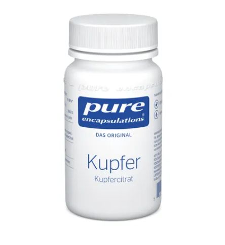 orthomol immun オーソモル イミューン サプリメント pure encapsulations Kupfer (Kupfercitrat) ピュア エンキャプスレーションズ 銅（クエン酸銅） -カプセル 60個入り