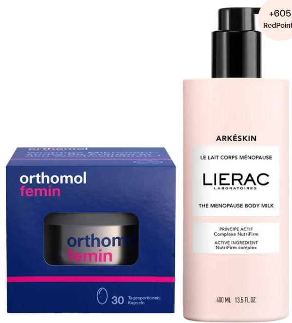 orthomol immun オーソモル イミューン サプリメント Orthomol Femin + LIERAC ARKESKIN K?rpermilch オーソモル フェミン＋リエラック アルケスキン ボディミルク 1セット