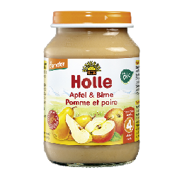 ホレ(Holle)オーガニック 離乳食 リンゴ ナシ  (4ヵ月〜) 190g × 2個セット