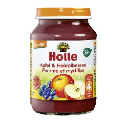 ホレ(Holle)オーガニック 離乳食 リンゴ ブルーベリー  (4ヵ月〜) 190 × 2個セット