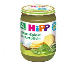 HIPP (ヒップ) ジャガイモ クリームホウレン草 (4ヶ月から) 190g × 4個セット