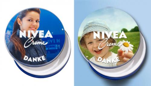 NIVEA ニベア 画像 写真 が入れられる オリジナル缶 クリーム 75mg × 2個セット