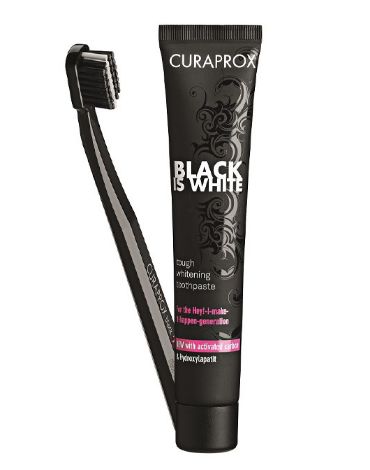 CURAPROX ブラックイズホワイトセット (歯磨き粉 90ml+歯ブラシ1本入り)