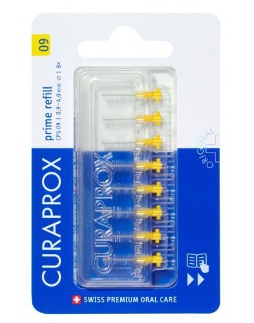 CURAPROX CPS09 プライム 歯間ブラシ 詰替用パック (8本入り、 イエロー)