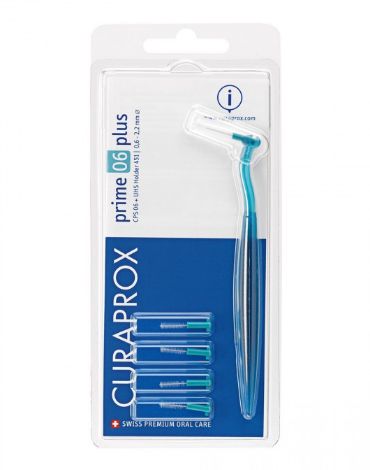 CURAPROX CPS06 歯間ブラシ (ホルダー1本+歯間ブラシ5本入り、ターコイズ)