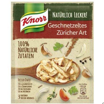 Knorr クノール ナチュラリーデリシャス ゲシュネッツェルテススチューリッヒ風 32g