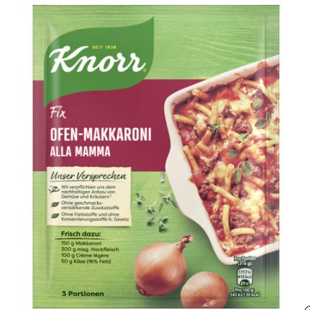 Knorr クノール フィックス マカロニオーブン焼き マンマ 48g