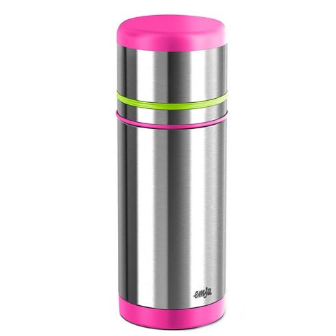 Emsa エムザ MOBILITY 真空ボトル セーフロックキャップ 0.3L ピンク/グリーン