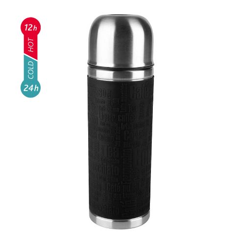 Emsa エムザ Sleeve 真空ボトル セーフロックキャップ 0.5L ブラック